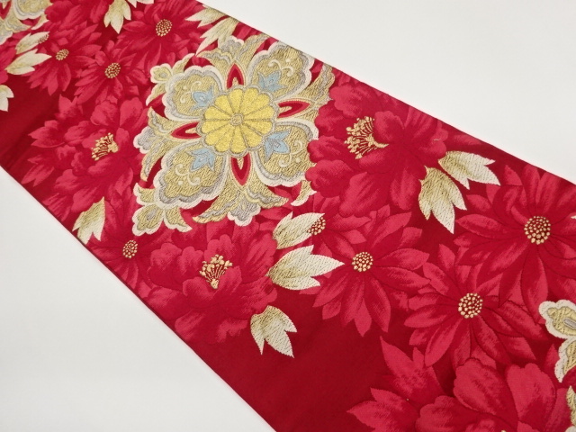 JAPANESE FUKURO OBI / WOVEN FLOWERS